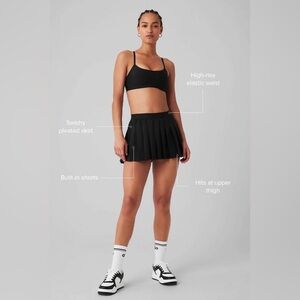 ALO Yoga Black Varsity Skirt